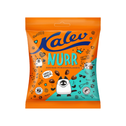 Tootepilt tootele Kalev Nurr Krõbinad rosinad piimašokolaadis 150g x 21
